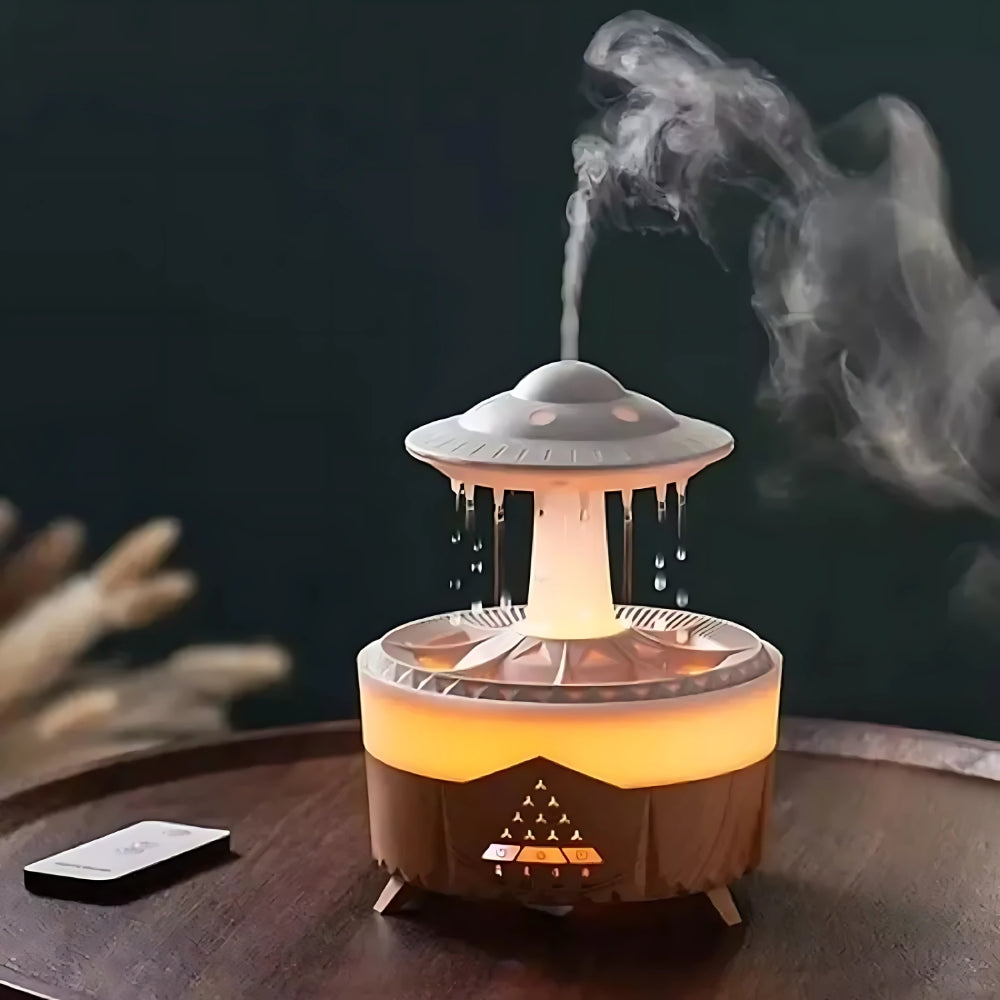 Humidificador Efecto Gotas Lluvia Ovni