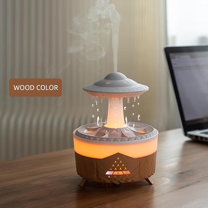 Humidificador Efecto Gotas Lluvia Ovni