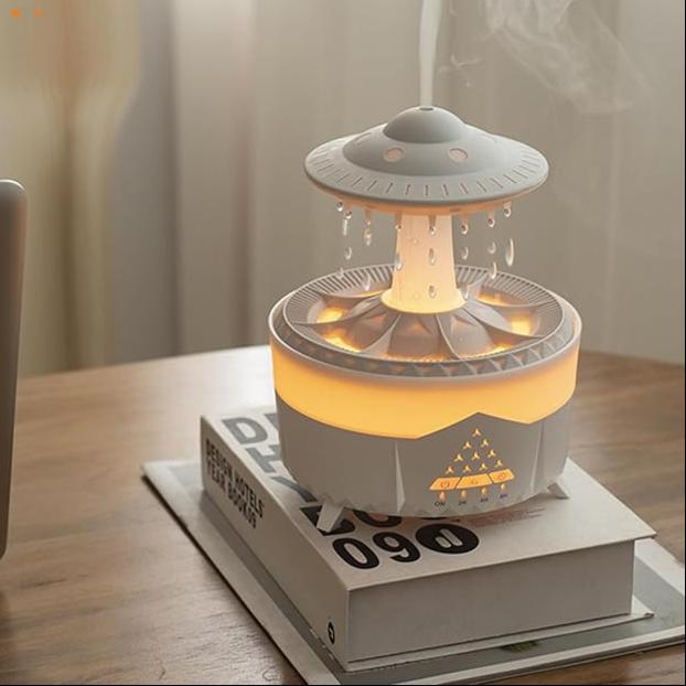 Humidificador Efecto Gotas Lluvia Ovni